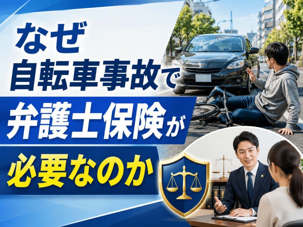なぜ自転車事故で弁護士保険が必要なのか